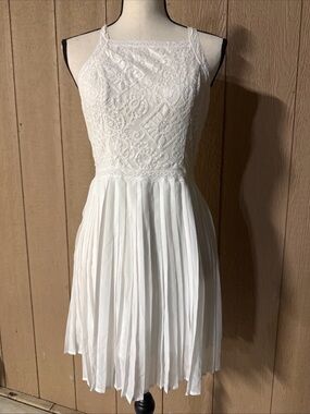 Holister White Lace Bodice Dress Sz M